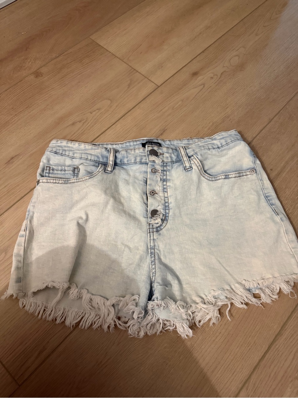 wild fable Light Blue Distressed Denim Shorts